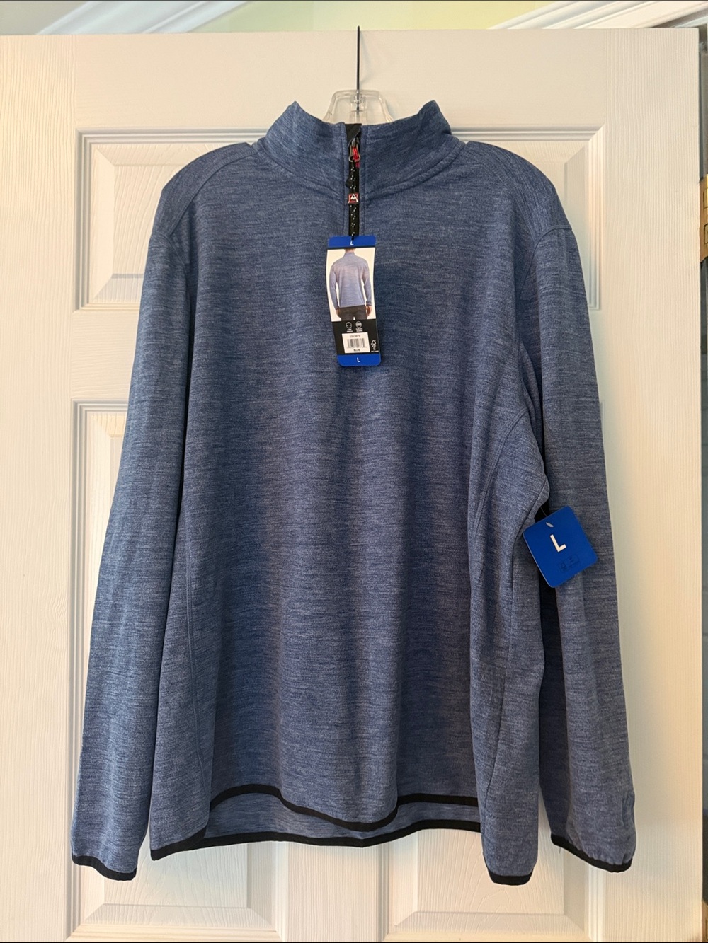 Avalanche Men's Heather Blue Zip-Up Pullover